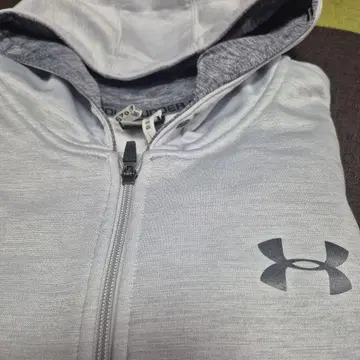 언더아머 라이트 그레이 풀 집업 후드티 Size LG