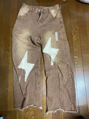 썬더 브라운 워시드 데님
