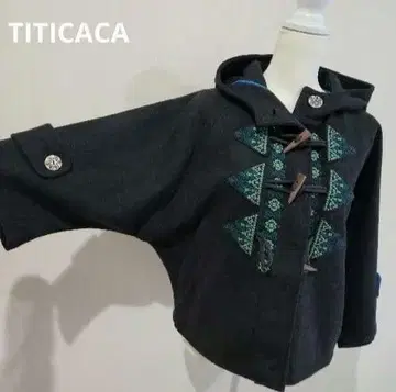 TITICACA 후드 부착 더플 코트 그레이