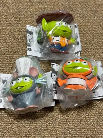 코스튬 에이리언 피규어 마스코트 우디 니모 레미 3개