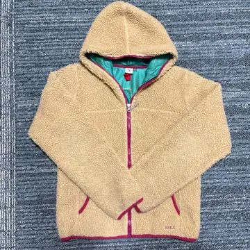 AIGLE 플리스 자켓 후드 부착 베이지 M