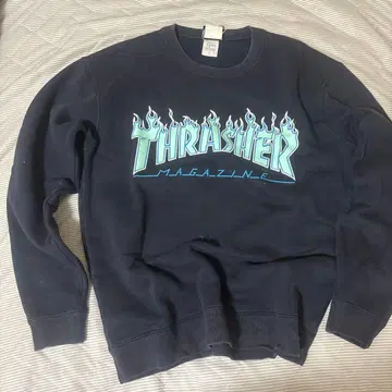 THRASHER 프레임 로고 트레이닝복 네이비