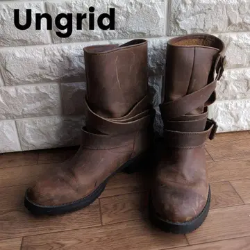새상품급 언그리드 Ungrid 브라운 엔지니어 부츠 23.5cm