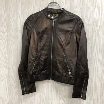 z-711 BLUES HEROES 다크 브라운 가죽 자켓 XS