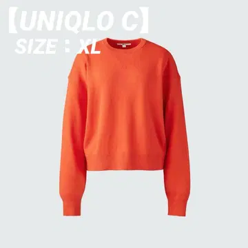 [ 인기 ] UNIQLOC 스무스 코튼 크루넥 스웨터 오렌지 XL