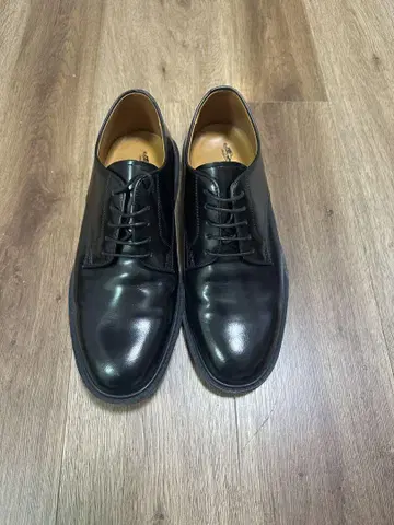 블랙 레이스업 드레스 슈즈