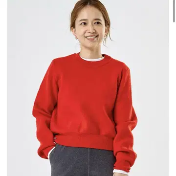 yori 바이컬러 크루넥 니트