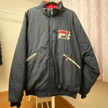 FILA 풀 집업 나일론 자켓 네이비