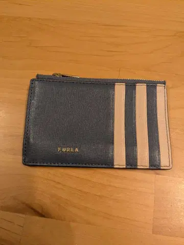 FURLA 카드 코인 케이스 파랑과 화이트