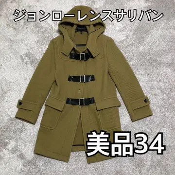 존 로렌스 서리번 가죽 더플 코트 34 카멜 울