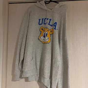 UCLA 그레이 후드 부착 후드티