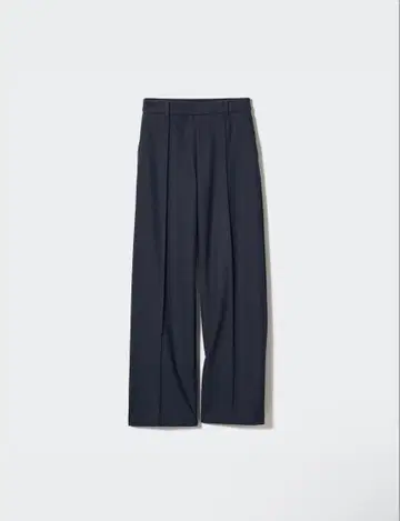브러쉬드 저지 와이드 팬츠 인심 75 NAVY
