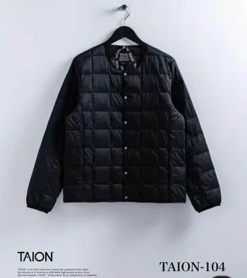 TAION 크루넥 버튼 이너 다운 자켓 L 사이즈