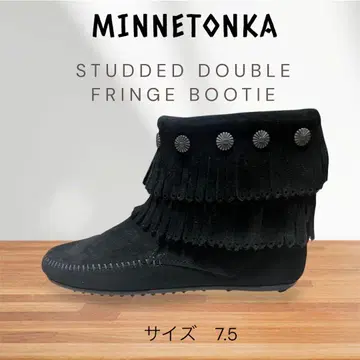 MINNETONKA 스터드 더블 프린지 부츠 7.5