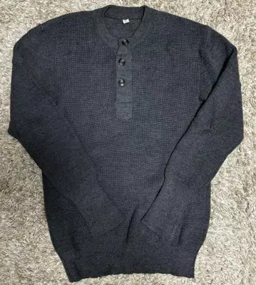 80s 독일군 헨리넥 니트 저먼 밀리터리 그레이