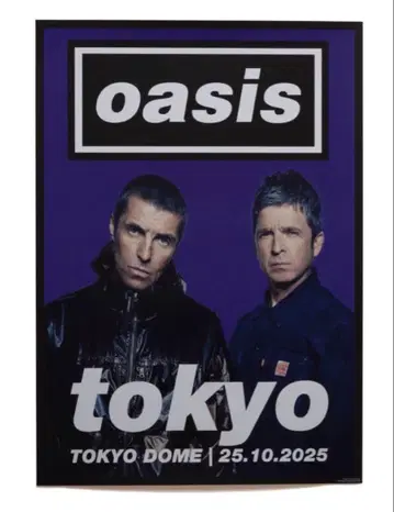 oasis 도쿄 돔 공연 한정판 포스터 10/25 공연