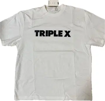 TRIPLE X 화이트 반팔 셔츠