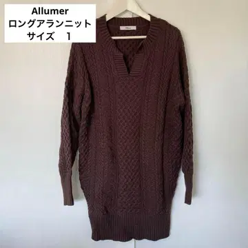 Allumer 아 긴팔 롱 아란 니트