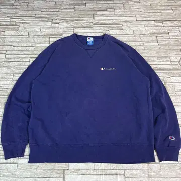 90s 챔피언 맨투맨 퍼플네이비 굿 페이드 빈티지