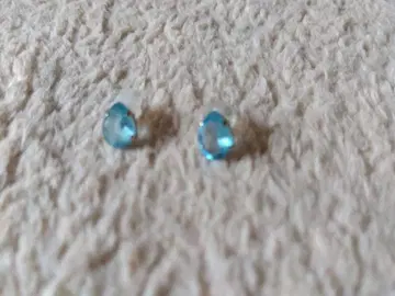 블루 토파즈 귀걸이 K10WG