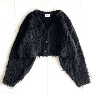 Knuth Marf shaggy cardigan black 22aw