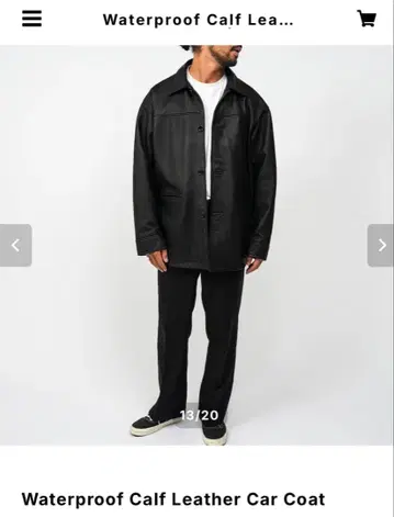 Waterproof Calf Leather Car Coat OVY( L)