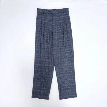 [ 새상품급 ] ZARA 투 턱 체크 무늬 테이퍼드 팬츠 그레이 계열 S