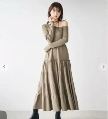 COCO DEAL 아지메넥 티어드 니트 원피스