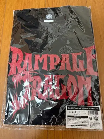 타카기 신코 선수 RAMPAGE DRAGON 블랙 L 사이즈 티셔츠