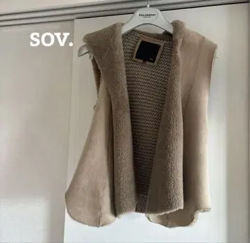 Sov. 더블 스탠다드 클로징 무스탕 베스트 36 베이지