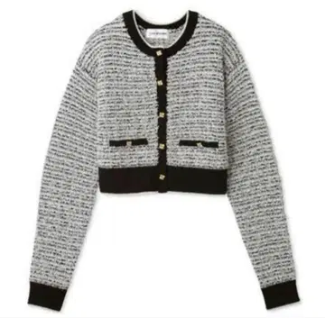 2점 트위드 니트 숏 가디건 뷔스티에 상의 LILY BROWN