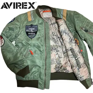[ 초레어 사이즈 ] AVIREX XXL 플라이트 자켓 MA-1 카키