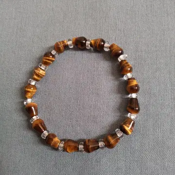 #물방울 모양 호안석과 수정 평옥의 믹스 팔찌