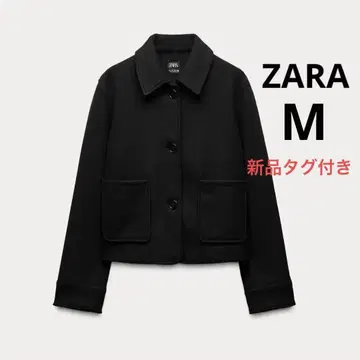 [ 새상품 ] ZARA 소프트 포켓 자켓 블랙 M