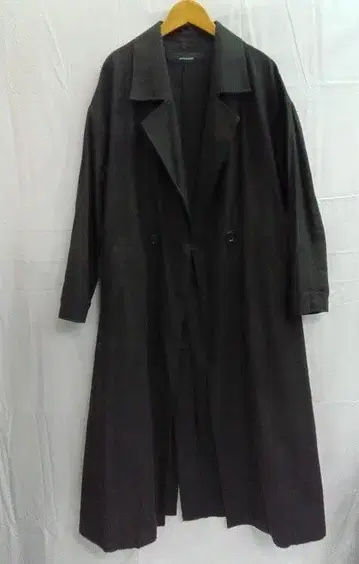 저널 스탠다드 블랙 코튼 롱 코트