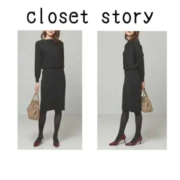 closet story 리브 원피스 블랙