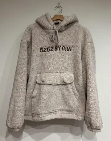 5252oioi 아이보리 플리스 후드티 F