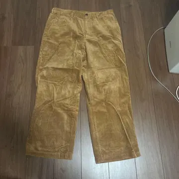 베이지 코듀로이 와이드 팬츠 gu