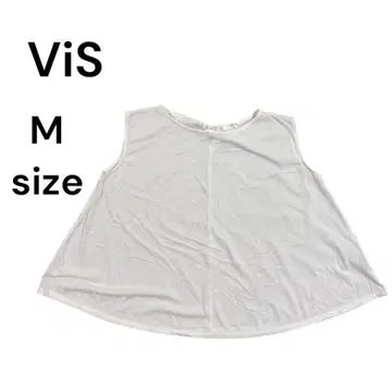 ViS  티셔츠 상의 슬리브리스 화이트 여성용 M 2125