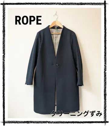 [클리닝 완료 새상품급] ROPE 노카라 v넥 코트