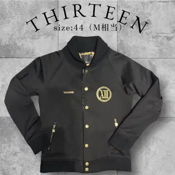 THIRTEEN 바시티 자켓 블랙 사이즈 44