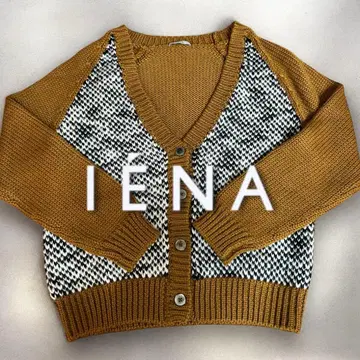 IENA V넥 니트 가디건 브라운 캐주얼 어스 컬러 겨울