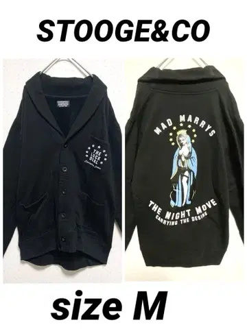 STOOGE&CO 겉옷 가디건 블루종 속기모 블랙 M 프린트
