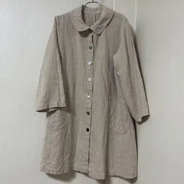 핸드메이드 린넨 코트 린넨 100%