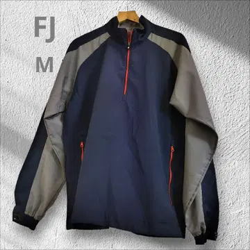 새상품급 자켓 FJ 풋조이 투톤 지퍼 풀오버 M 네이비 컬러 x 그레이