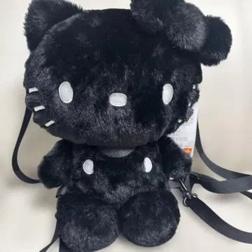 새상품 HELLO KITTY 봉제 인형 백팩 블랙 헬로키티