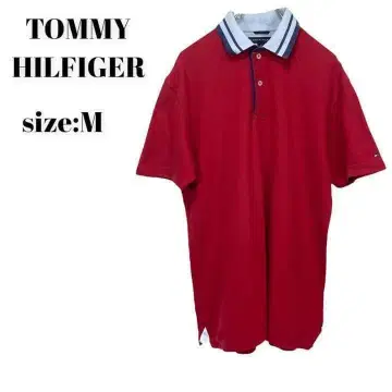타미힐피거 TOMMY HILFIGER 피케 셔츠 상의 빨간색 M