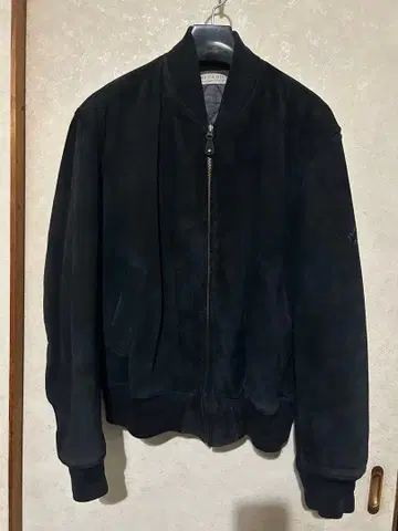 MEN'S BIGI 스웨이드 블랙 봄버 자켓