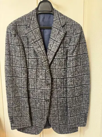 BEAMS PF 1978 체크 무늬 테일러드 자켓 알파카 사이즈 44