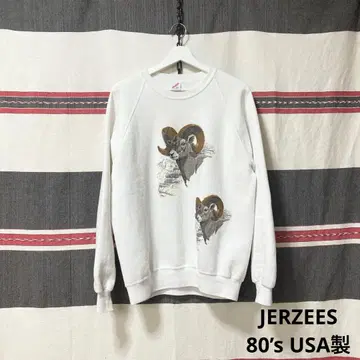 80s 90s 미국산 JERZEES 애니멀 디자인 맨투맨 반짝이는 레어